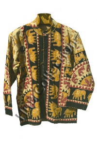 Brown Elephant Print Jacket