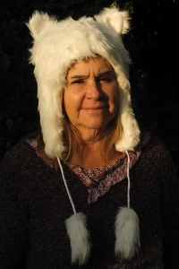 Arctic fox hat with ears and tassels