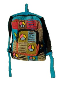Rucksack with peace signs