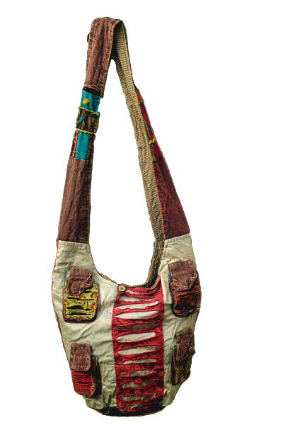Hobo patchwork bag,coloured with four exterior pockets | HuB Collection