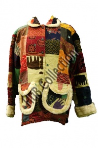 Patchwork Jacket with Trims